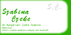 szabina czeke business card